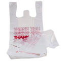 Large Plastic Grocery T-shirts Carry-out Bag Plain White